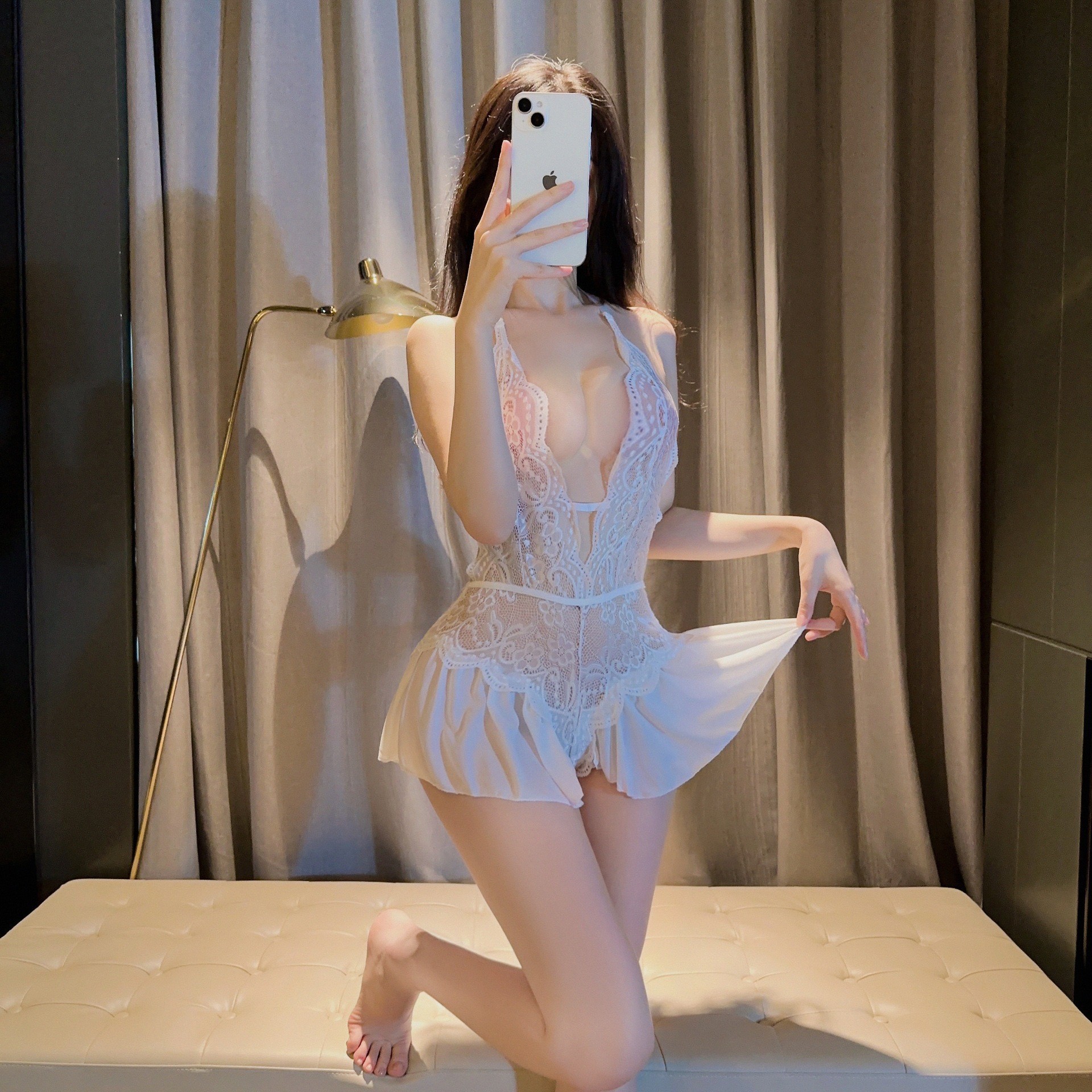 White+open open crotch