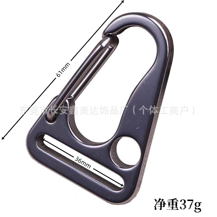 Factory Direct Sales Stainless Steel Eagle Beak Buckle Keychain Outdoor Luggage Webbing Accessories Hook High Load-Bearing Buckle