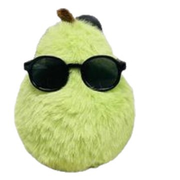 Cool lindos peludos peras verdes muñecas colgantes creativos gafas de sol muñecas bolsas colgantes para chicas regalos