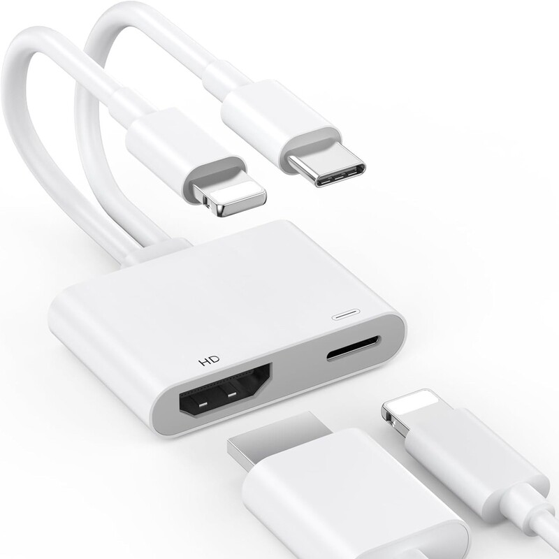 Compatible with Apple mobile phones, screen projection device, power-free fast charging,炬力 chip, type-C to HDMI screen mirroring adapter and cable