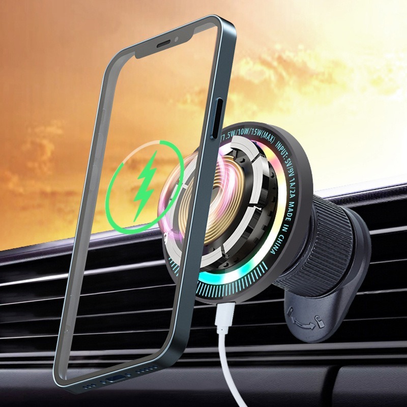 磁気ワイヤレス充電車ワイヤレス充電器 15 ワット高速充電クロスボーダー車ホルダー|undefined