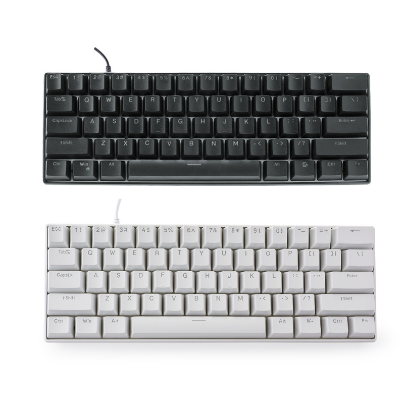 実体工場在庫卸売 61/68キー バックライト付き 有線 メカニカルキーボード 青軸/赤軸 跨境 Amazon|undefined