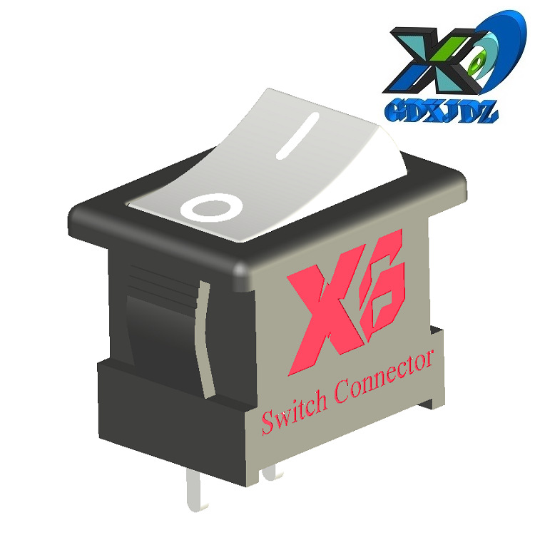 翘板开关15*21mm 2脚大电流电源开关ON OFF 翘板船型开关6A250V