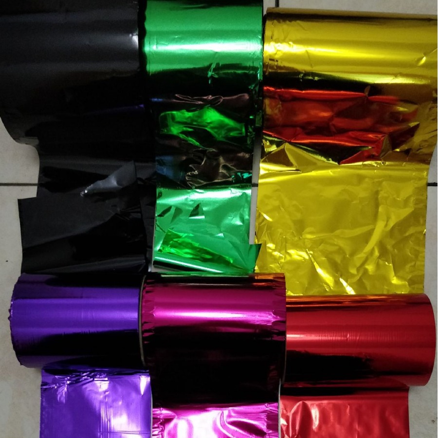 淡雪青紫色PET膜酒红色膜剪成宽一点的8mm的亮条粉红色复铝箔膜