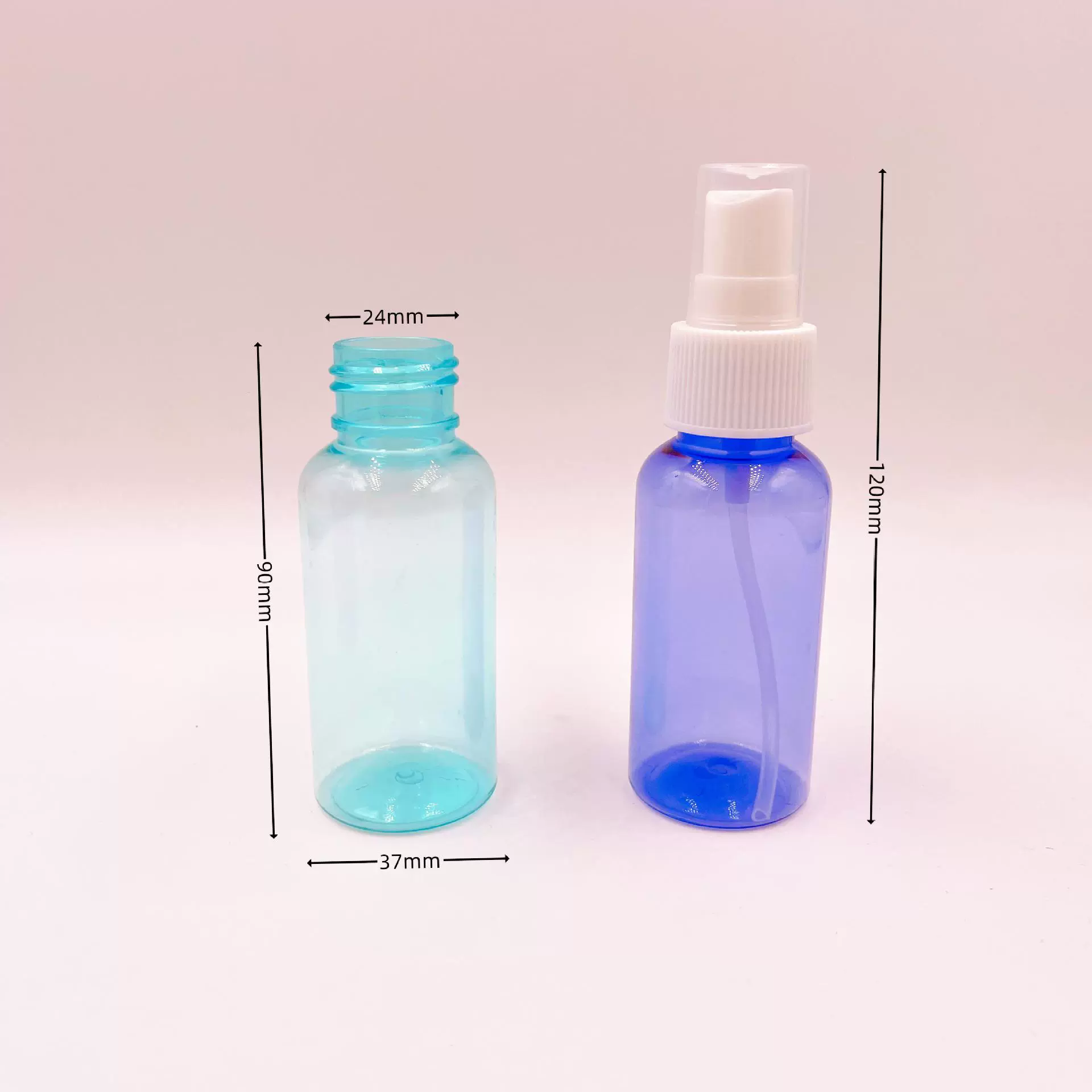 pet24牙60ml老鼠枪喷雾瓶 挂钩卡扣便携式消毒用瓶 试用装分装瓶