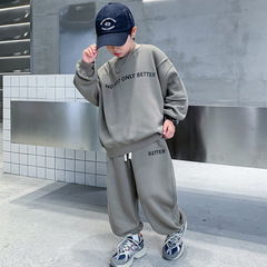 子供服男の子セット春秋モデル2025新型中大童男の子春装衛衣運動二点セットクールかっこいい