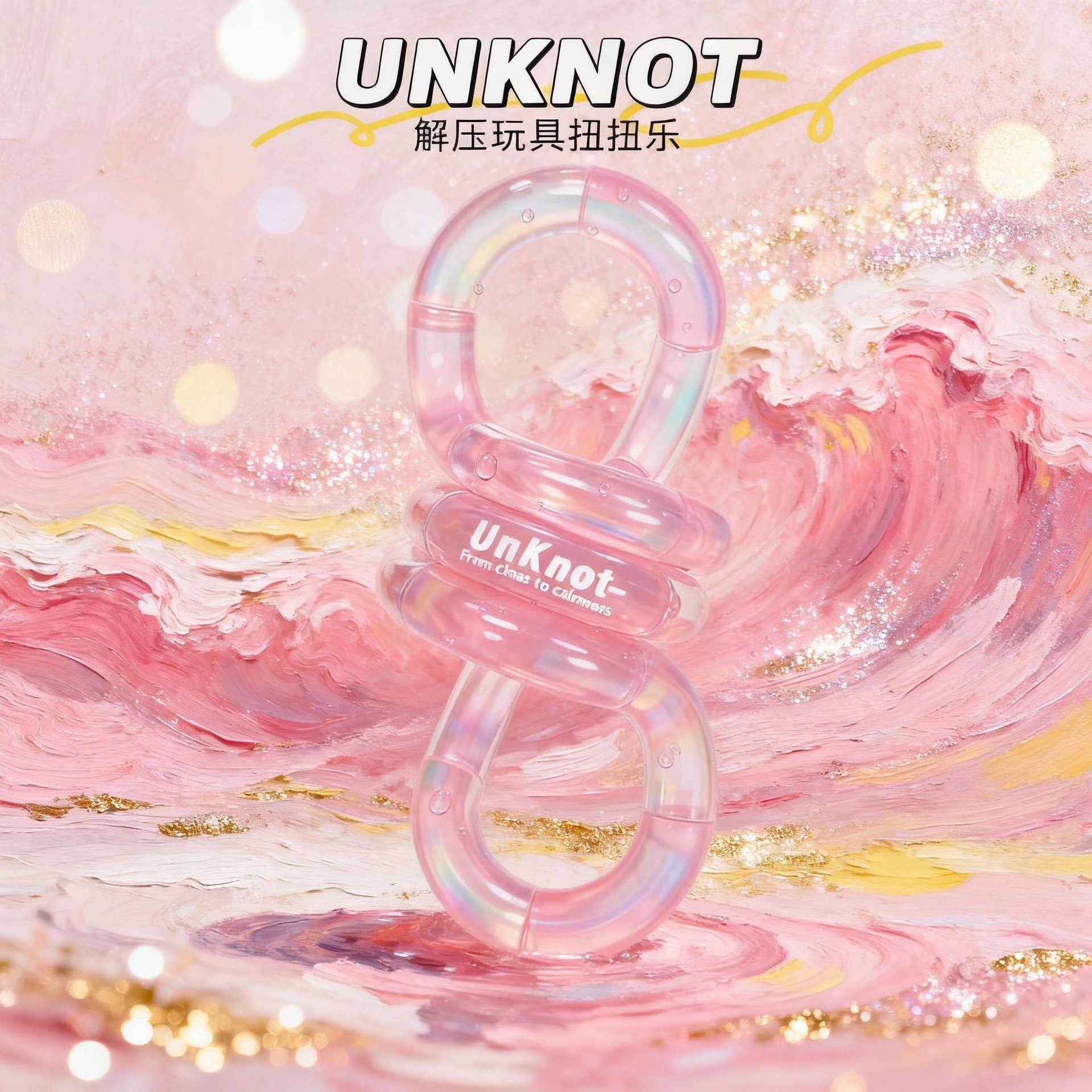 Unknot oficial genuino Twist Le Tang el mismo tipo de juguete de artefactos descomprimidos tango sensible a la temperatura decoloración pellizco pellizco pellizco 6