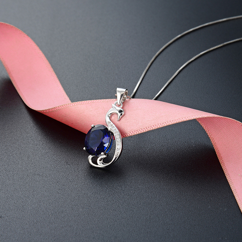 Europa y los Estados Unidos de la nueva moda 925 plata esterlina colgante cisne simple y universal nicho de diseño de joyas populares de cristal