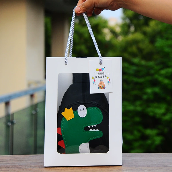 Upgraded black dinosaur + birthday sunroof gift bag
