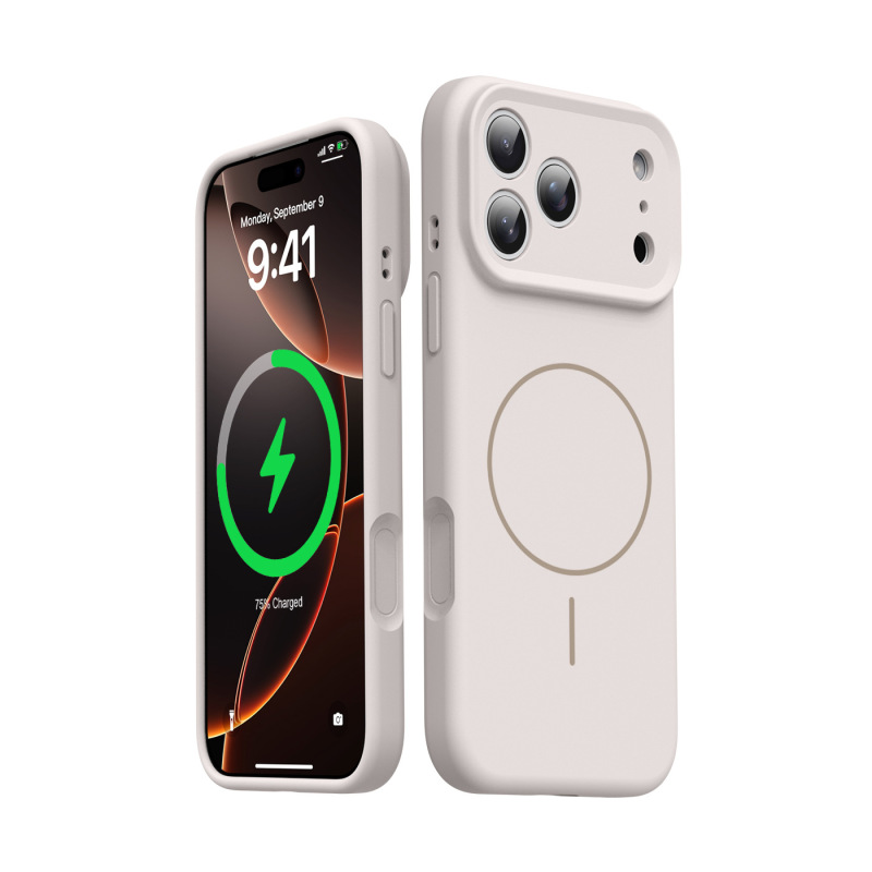 适用iphone17promax手机壳相机按键全包苹果17磁吸液态硅胶保护壳|undefined