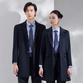 50羊毛大衣男女同款毛呢工作服空姐经理酒店物业呢子外套羊毛呢子