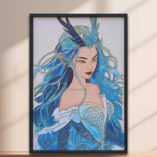 Ao Lun Nezha 2 Cloisonné Enamel Painting DIY Material Kit Intangible Cultural Heritage Craft Painting Cartoon Decorative Painting Gift