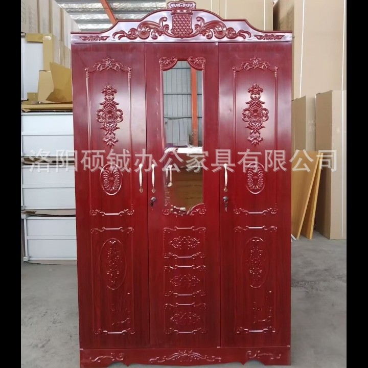 Armario de acero prensado para comercio exterior, armario grabado, armario metálico, armario para ropa de cama, armario estampado, armario de almacenamiento para dormitorio, armario cambiador.