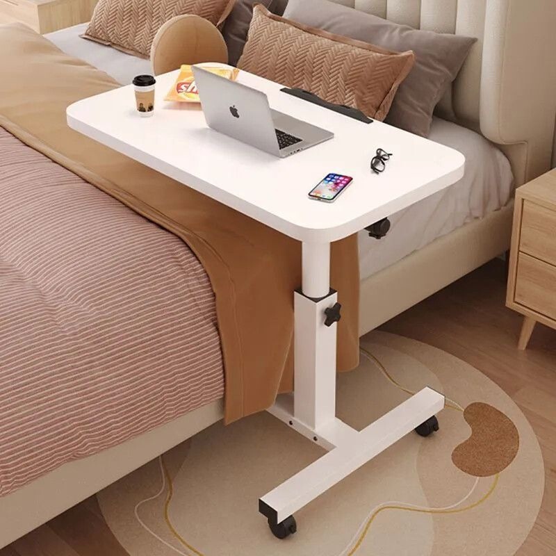 A Must-Have for Lazy People: a Movable Height-Adjustable Study Table, Bedside Desk, Balcony Leisure Coffee Table, and Foldable Office Desk with Wheels