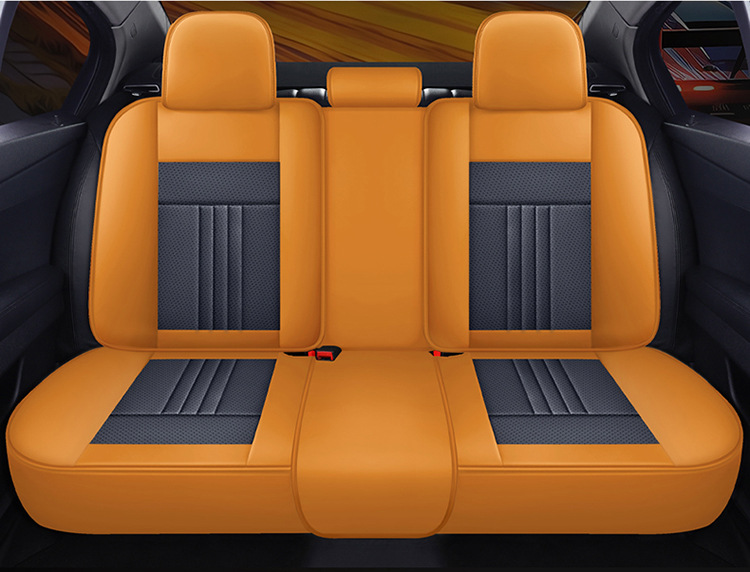 Cross-Border Car Seat Cushion New Four-Season Universal Goat Horn Full Leather All-Inclusive Breathable and Stain-Resistant Five-Seat Seat Cover