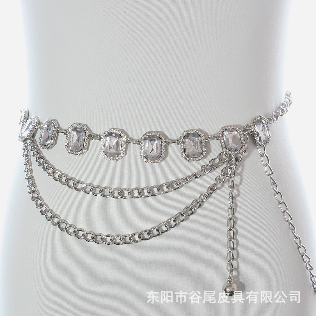 外贸款腰链女时尚多层束腰链个性水钻镶嵌装饰精品金属装饰腰带女|ms