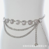 外贸款腰链女时尚多层束腰链个性水钻镶嵌装饰精品金属装饰腰带女