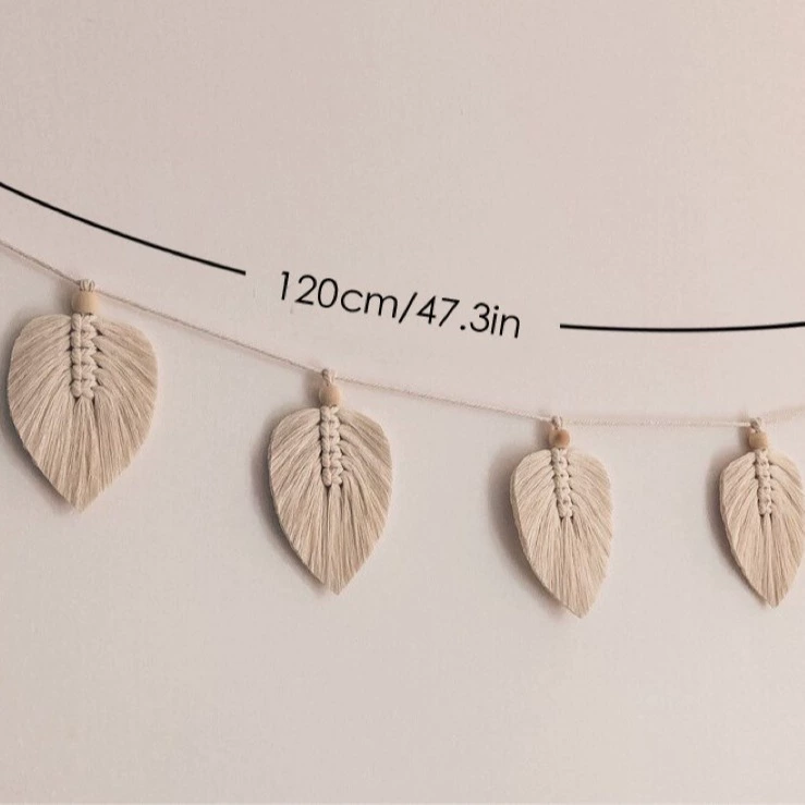 Рождественский новый гобелен с листьями ручной работы в богемном стиле, украшение на стену, фон для детской комнаты, настенный подвес