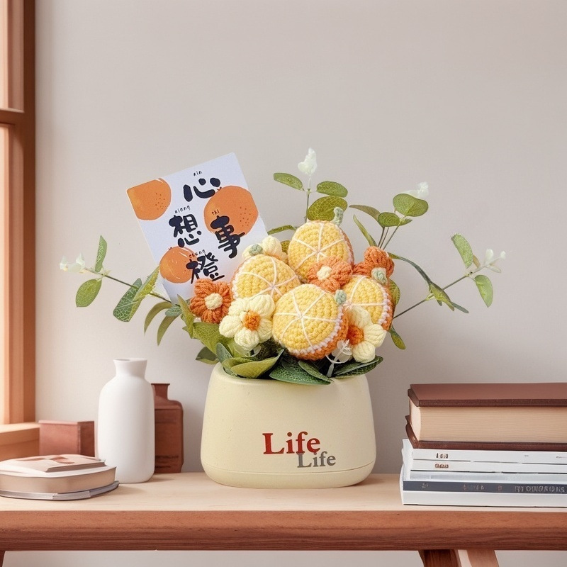 創意的な花束は花を編みます。|undefined