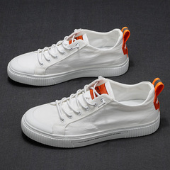 男性靴夏2023新型氷糸布スニーカー男性プラスサイズトレンド通気カジュアル靴白い怠け者靴