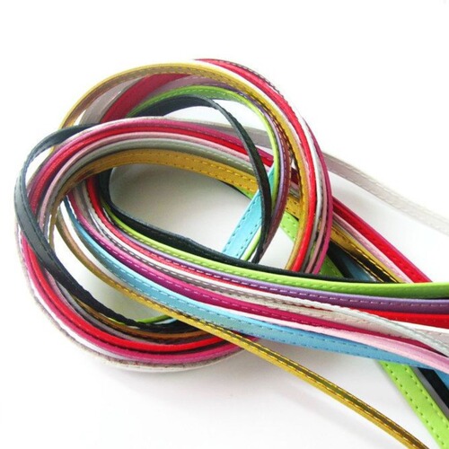 Supply 8MMPU leather 1-meter long strap with DIY English letter accessory processing and threading for keychain decorations and accessories