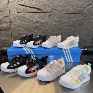 Children's Adidas Sandals Shell Toe Clover Toe Hollow Sandals Boys and Girls Casual Shoes Soft Sole Lightweight Putian