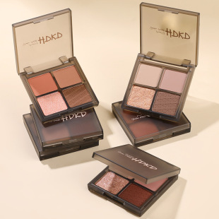 Hdkd New Four-Color Eyeshadow Palette Ins Affordable Student Pearlescent Matte Waterproof Beginner Douyin Internet Celebrity Hot Model