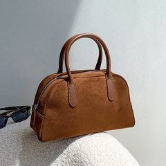 手提げボーリングバッグ女性2025秋冬モデル美ラード風復古バッグ大容量通勤枕バッグ