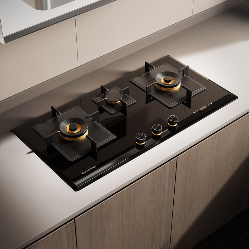 德国波曼登三眼燃气灶双灶煤气灶家用三头大面板天然气灶中国大陆