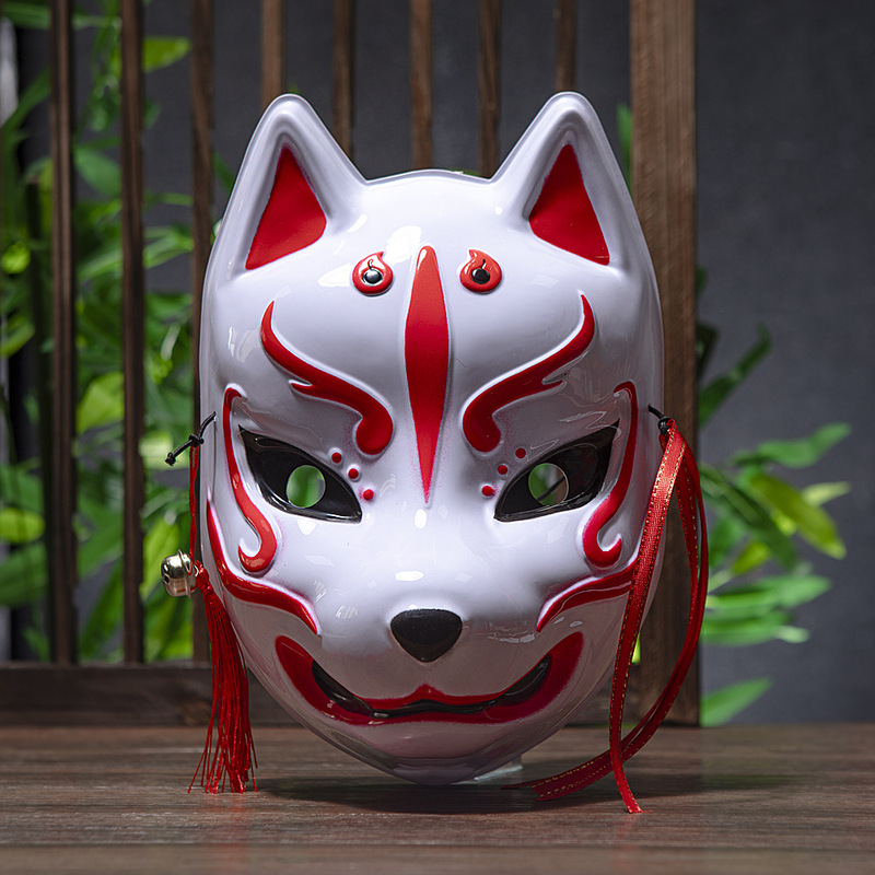 Cos Dog-Headed Fox Demon Anime Japanese Style Trendy Performance Stage Mask Fox Full Face National Trend Ghost Face