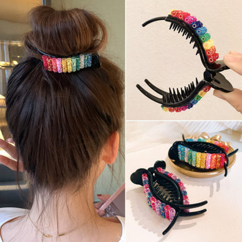 Girly Rainbow Candy~Korean Hairpin Back of Head Clip Hyuna Style Ball Hairpin Cute Internet Celebrity Hairpin