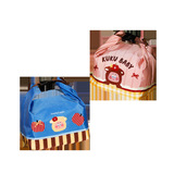 Мультяшная портативная вместительная и большая термосумка с застежкой