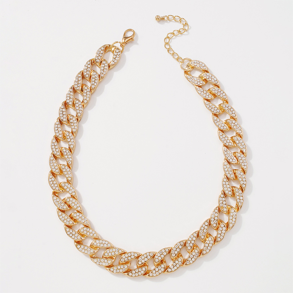 N8880 European and American Internet Hot Exaggerated Necklace Female Temperament and Fully-Jewelled 