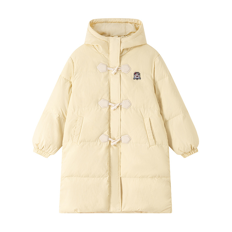 Ropa de algodón femenina invierno 2025 nuevo estilo coreano medio largo leche de buey corno chaqueta de algodón gruesa chaqueta pequeña image 5