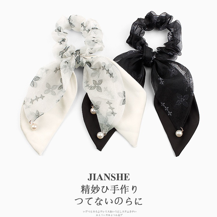 Elegante sencillo de alto nivel correa de cabello anillo correa de cabello exquisita arco de caballo cuerda de cabello temperamento francés tocado de cabello