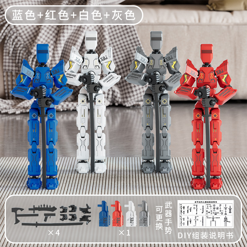 Juguete de modelo multiarticulable multi-mórfico transfronterizo ángel articulado humano descomprimido robot de quinta generación