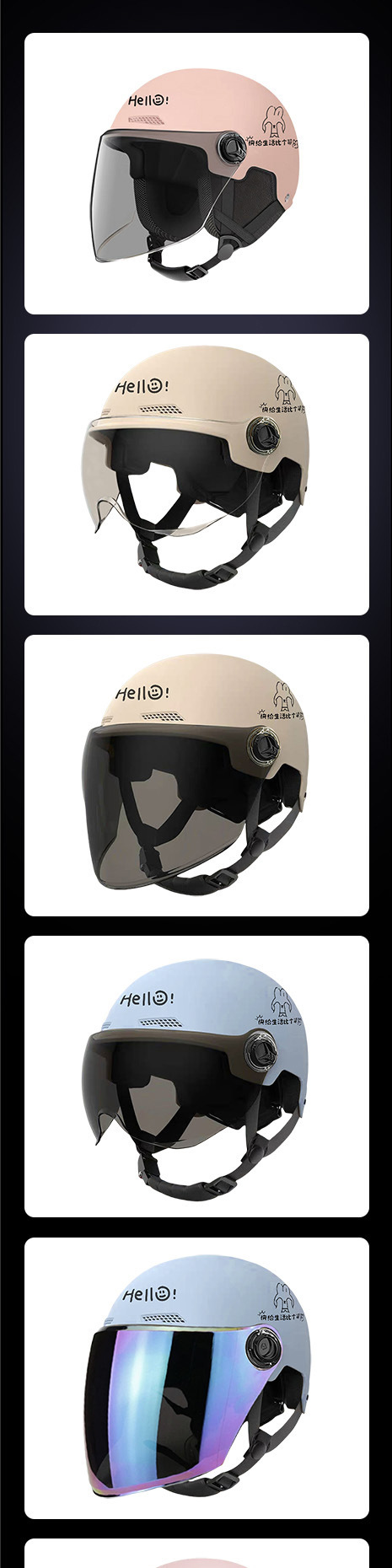 3C Certified Electric Vehicle Helmet, Impact-Resistant, Sun-Proof Half Helmet for Men and Women, Motorcycle Helmet for All Seasons, Lightweight Safety Helmet Hd