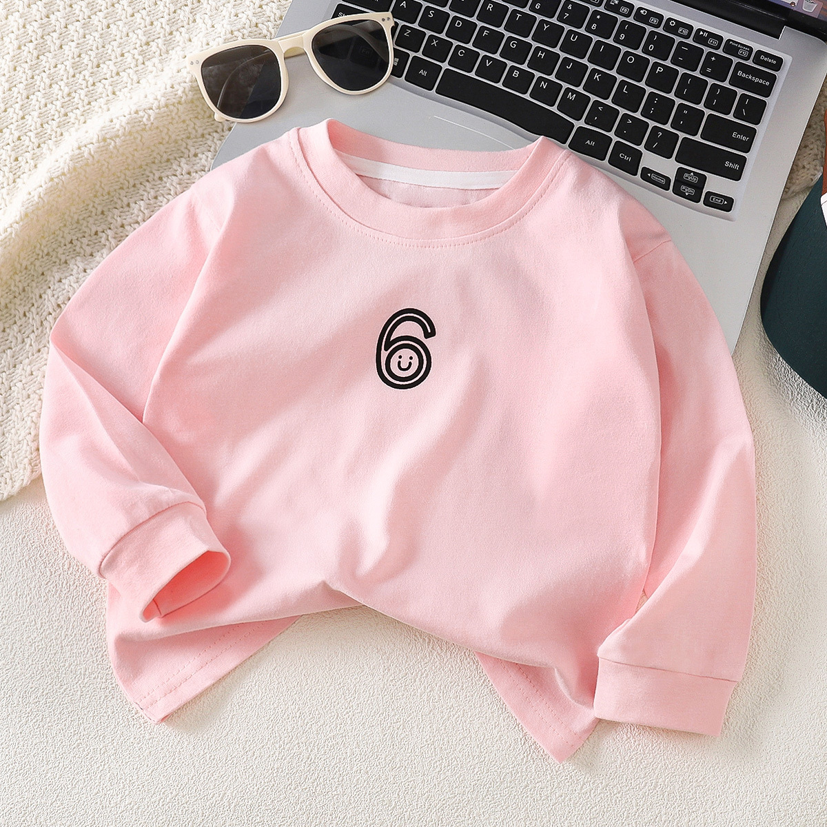 Camisetas de Manga Larga de Algodón Puro para Niños, Camisetas Interiores para Niños y Niñas, Camisetas para Bebés, Ropa Infantil al por Mayor