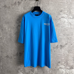 Correct Version of High-Quality B Family 25Ss Classic Cola Print Logo Worn Loose Short-Sleeved T-Shirt for Men and Women