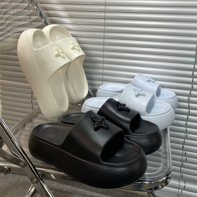 2025 New Style Summer EVA Flip-Flops Women's Summer Outer Wear Thick Bottom Feeling Feeling Internet Celebrous Slippers for Going Out