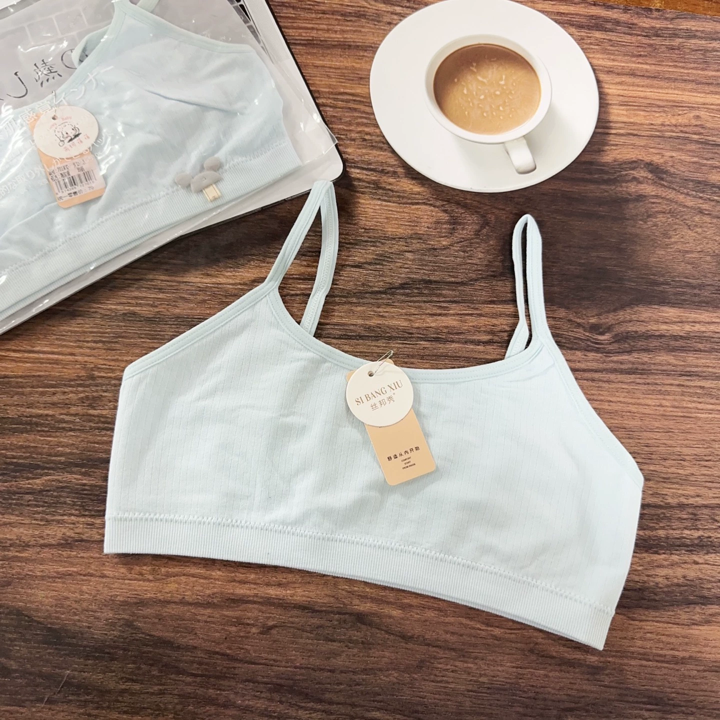 Жилет для девочек, 32-контактный антибактериальный стеганый бюстгальтер с ремешком без аммиака для учащихся начальной школы на первом этапе развития