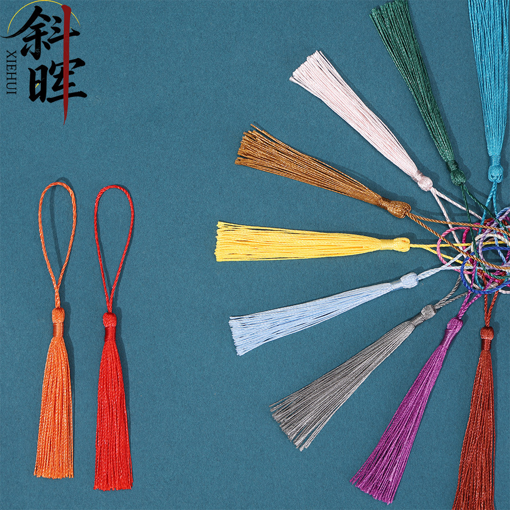 8cm Vertical Tassel Fringe Ancient Style Red Envelope Packaging Bookmark Tassel Sachet DIY Bag Pendant Manufacturer Wholesale
