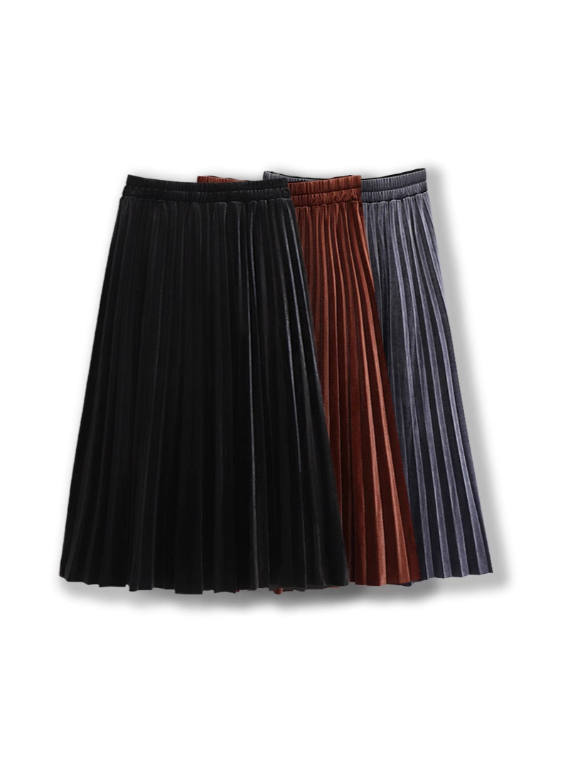 65-160kg Plus Size Women's Half-Length Pleated Skirt 2025 Spring & Fall New Fat Sister Sexy Gold Velvet A-Line Skirt 65-160kg Plus Size Women's Half-Length Pleated Skirt 2025 Spring & Fall New Fat Sister Sexy Gold Velvet A-Line Skirt