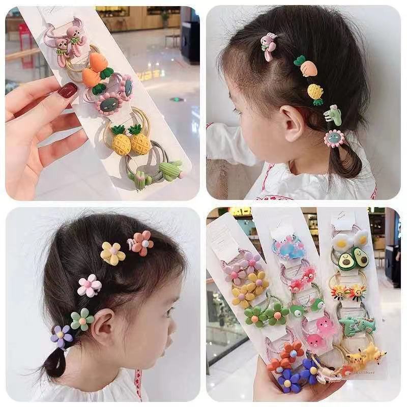 Little girl tie hair does not hurt small leather band girl baby princess head rope children hair ring cute hair accessories