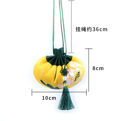 Custom wholesale empty sachet for Hanfu ancient style accessory storage, mugwort palace lotus flower sachet, ancient style custom fragrance bag