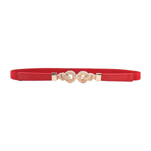 Summer new thin belt twist knot buckle high elastic quality women's belt decoration small suit dress