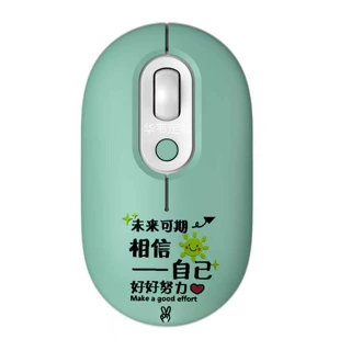 跨境新品无线能量蓝牙鼠标卡通图案多色可选游戏键鼠外贸礼品定制