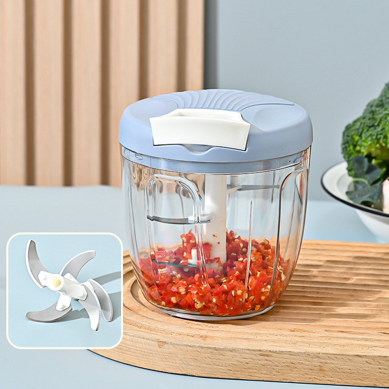 Picador Manual de Ajo con Cuerda de Plástico Multifuncional para Cocina