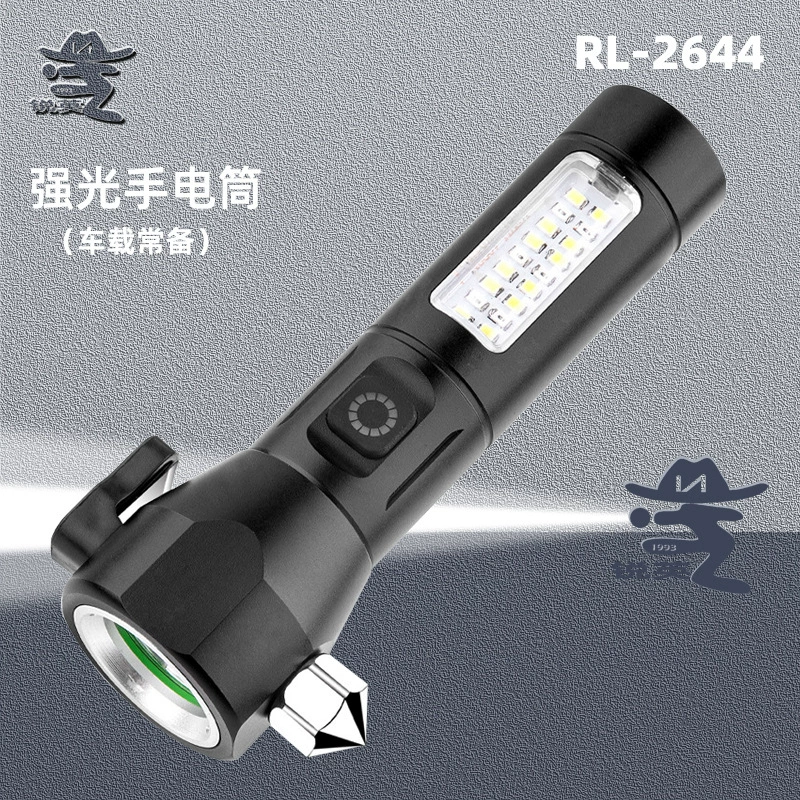 Ruiying автомобильный безопасный молоток, фонарик, зарядка, проверка, аварийное освещение для выживания, фонарик из алюминиевого сплава, яркий фонарик