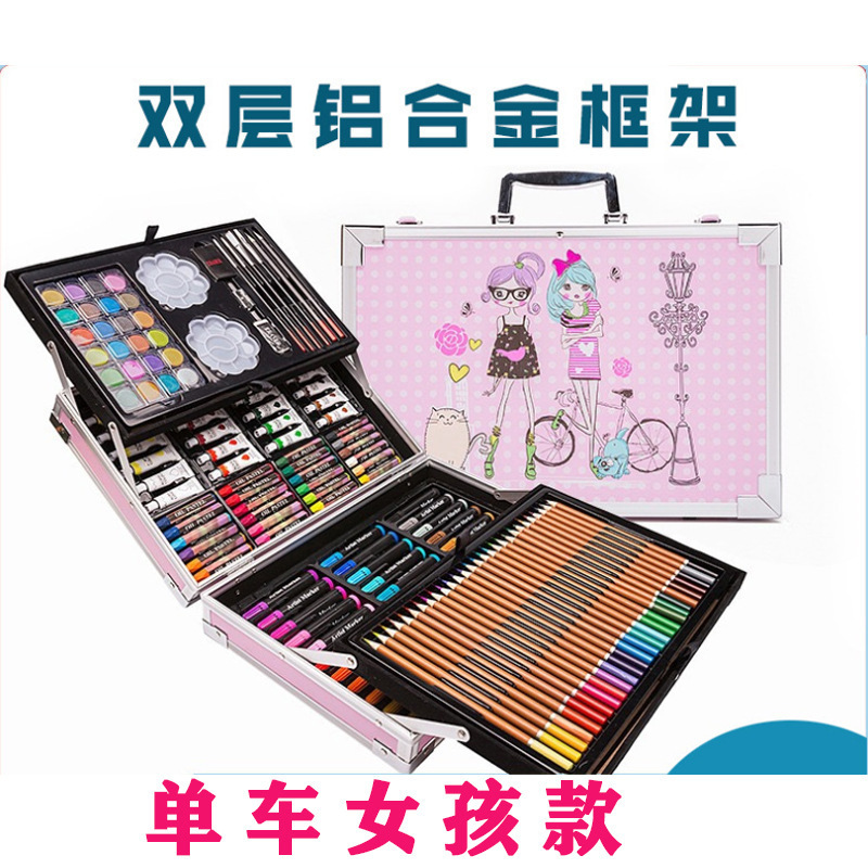 ブラシセットギフトボックス学生アート絵画文具用品子供用水彩ペンクレヨンメーカー卸売の完全なセット|undefined